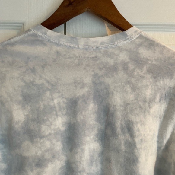 Abercrombie Long-Sleeve Print Logo Tee Light Blue Dye Effect Soft AF XS - Picture 6 of 10